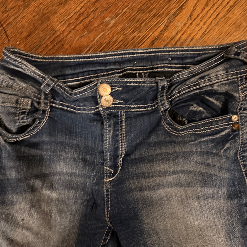 Wallflower Women's Boot Cut Jeans in Blue - Picture 3 of 7